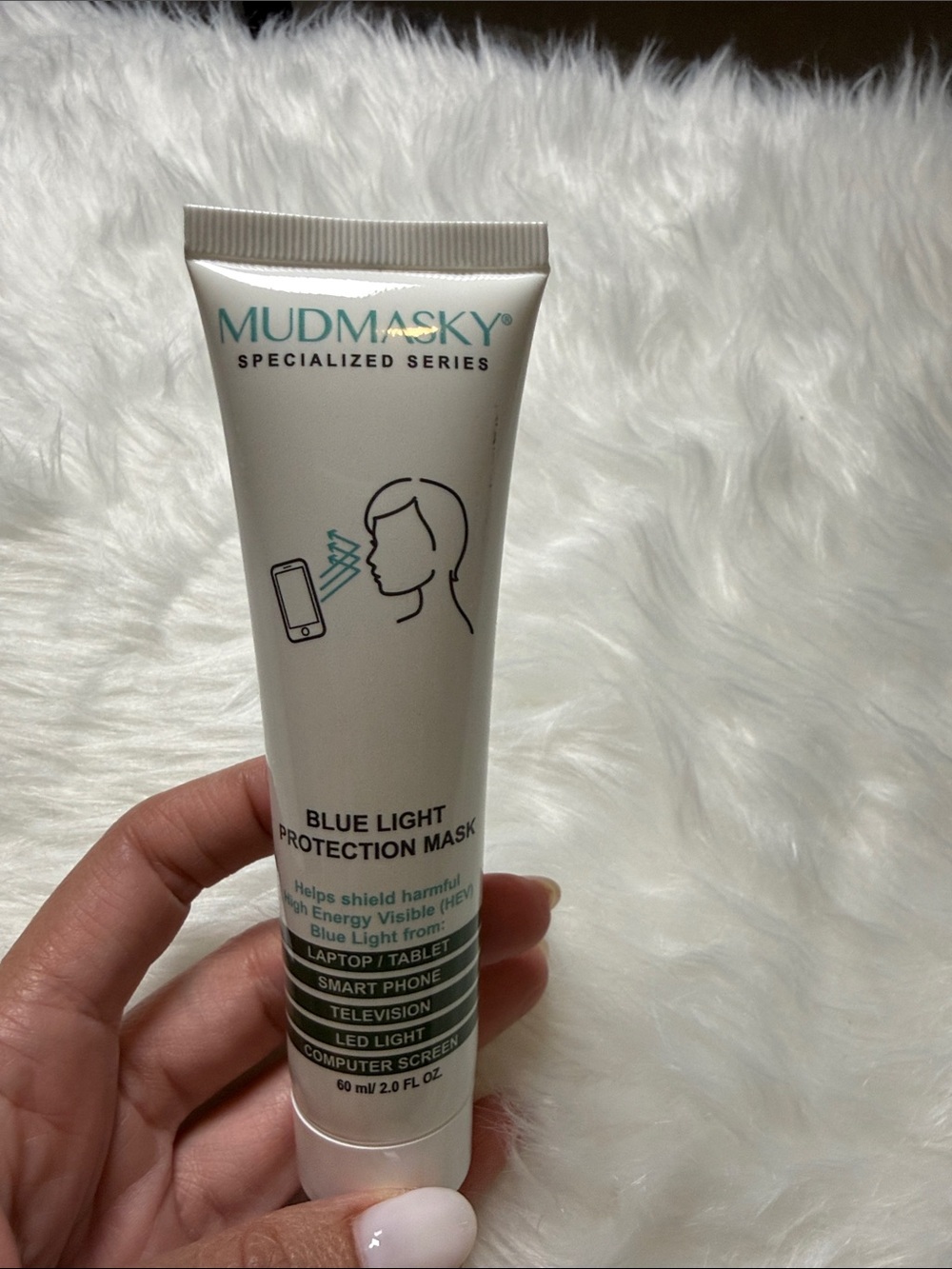 MUDMASKY Blue Light Protection Mask - White Tube